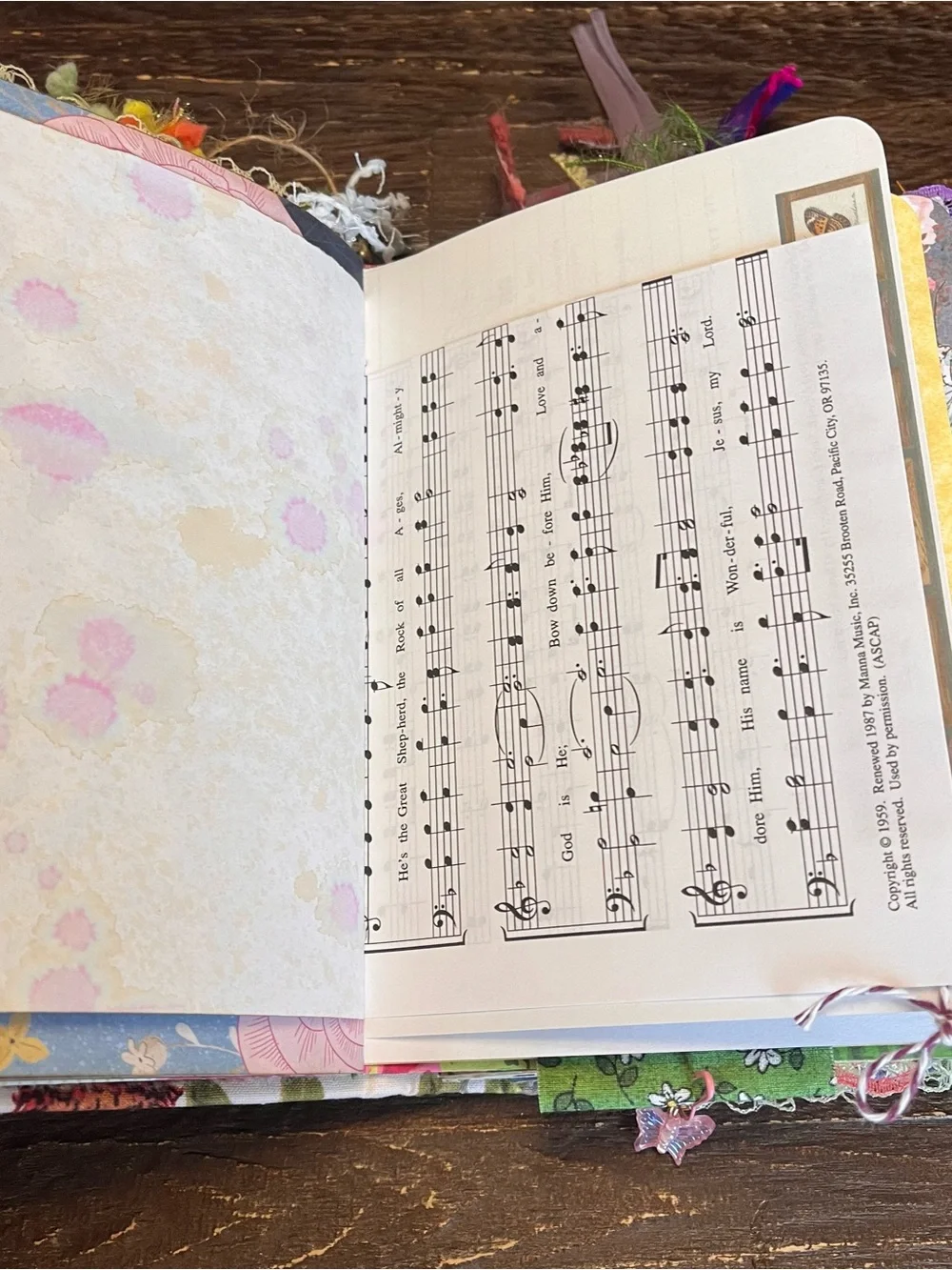 Butterfly Junk Journal Faith Floral Nature Flowers Softcover Decorated 3 Sig - Picture 13 of 16